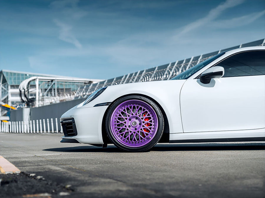 Rwraps™ Chrome Purple Wrapped Rim Example