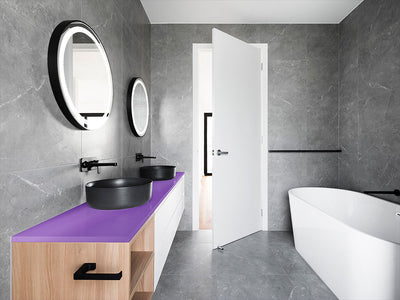 Rwraps™ Chrome Purple Bathroom Countertop Wraps