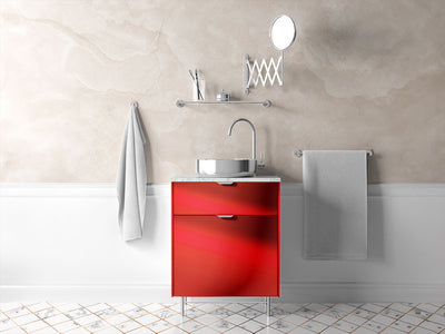 Rwraps™ Chrome Red Bathroom Cabinet Wraps