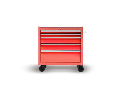 Rwraps Chrome Red DIY Tool Cabinet Wraps