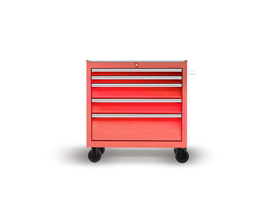Rwraps Chrome Red DIY Tool Cabinet Wraps