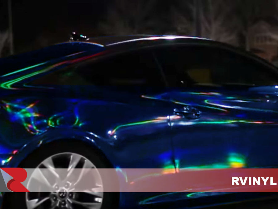 Rwraps Custom Holgraphic Neo Chrome Blue Wrap
