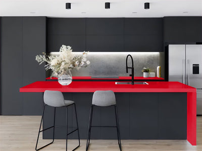 Rwraps™ Gloss Carmine Red Kitchen Countertop Wraps