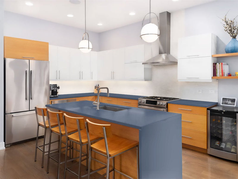 Rwraps Gloss Gray (Cement) Custom Kitchen Counter Wraps