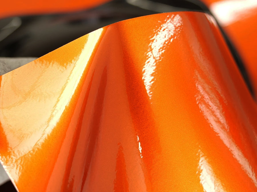 Rwraps Gloss Fire Orange Metallic Vinyl Film~Rwraps Gloss Fire Orange Metallic Vinyl Sheet~1