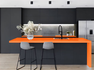 Rwraps™ Gloss Orange (Fire) Kitchen Countertop Wraps