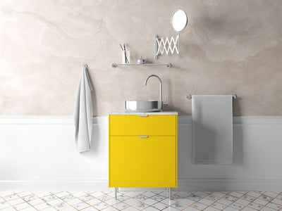 Rwraps™ Gloss Yellow (Maize) Bathroom Cabinet Wraps