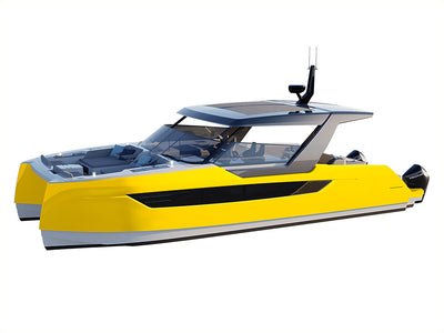 Rwraps Gloss Yellow (Maize) Catamaran Dual-Hull Vinyl Film Wraps
