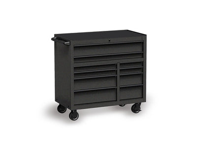 Rwraps™ Gloss Metallic Black Tool Cabinet Wraps