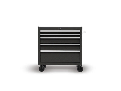 Rwraps Gloss Metallic Black DIY Tool Cabinet Wraps