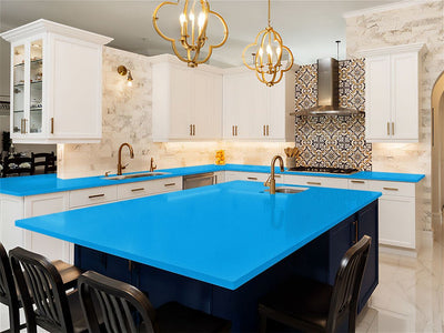 Rwraps Gloss Metallic Blue DIY Kitchen Counter Wraps