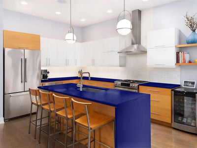 Rwraps Gloss Metallic Blueberry Custom Kitchen Counter Wraps
