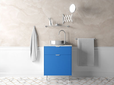 Rwraps™ Gloss Metallic Bright Blue Bathroom Cabinet Wraps