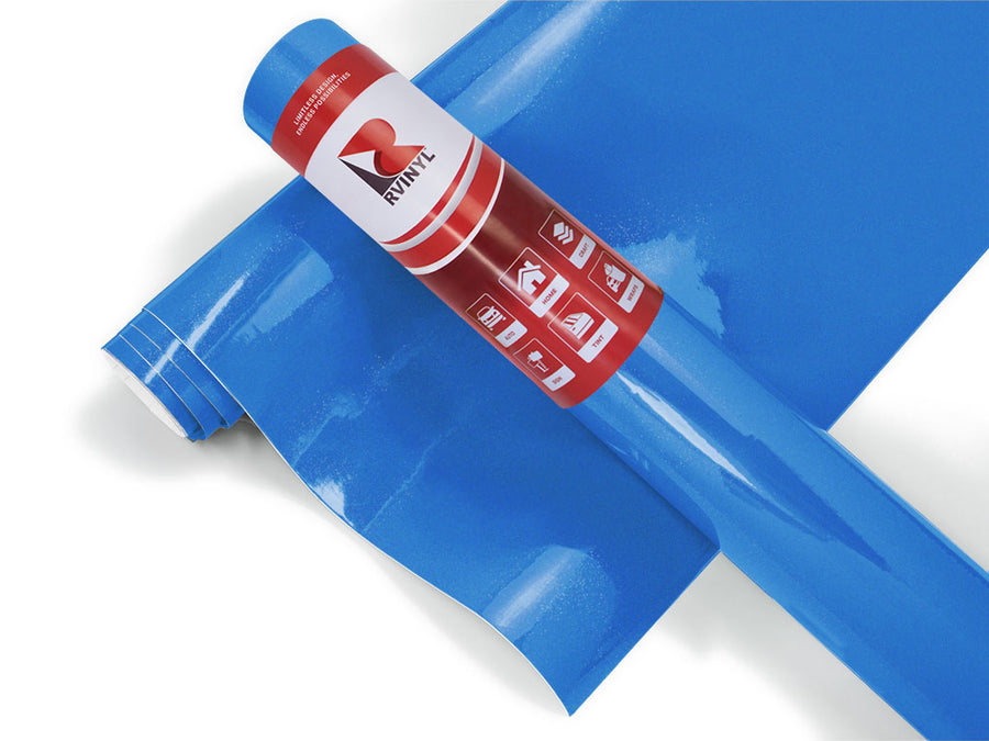 Rwraps Gloss Metallic Bright Blue Snowmobile Wrap Color Film