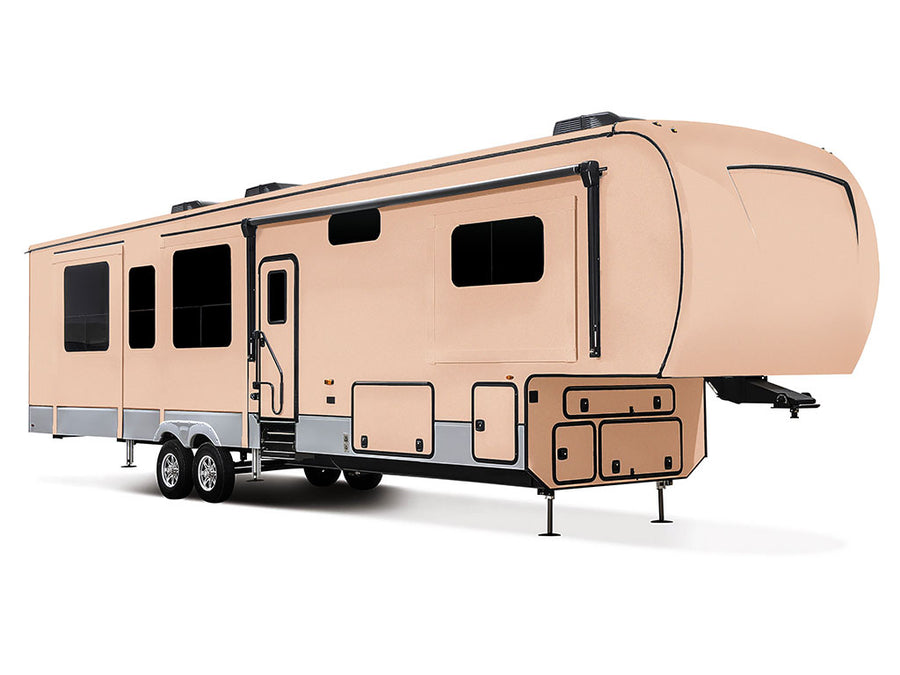 Rwraps Gloss Metallic Champagne Gold Do-It-Yourself 5th Wheel Travel Trailer Wraps