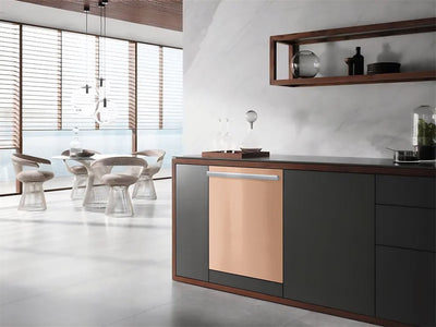 Rwraps™ Gloss Metallic Champagne Gold Wrapped Dishwasher Example