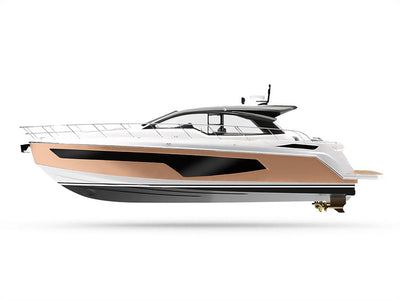 Rwraps Gloss Metallic Champagne Gold Customized Yacht Boat Wrap