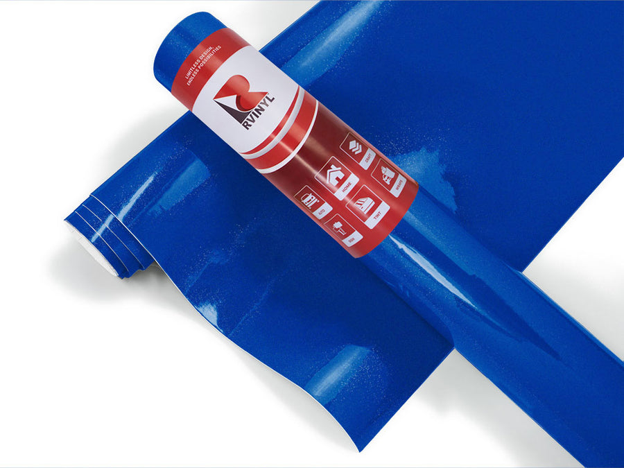 Rwraps™ Gloss Metallic Dark Blue Wheel Wrap Roll