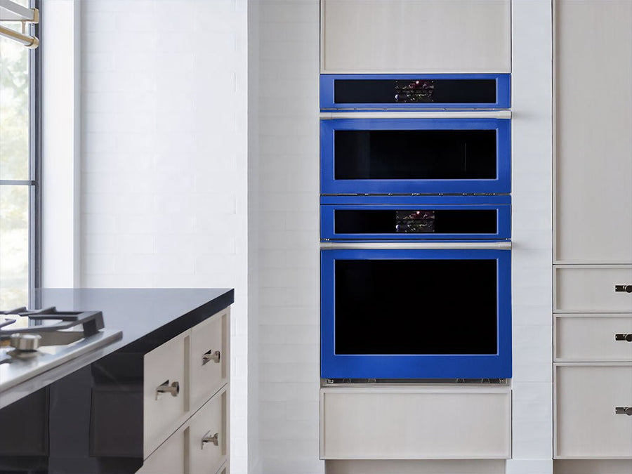 Rwraps Gloss Metallic Dark Blue DIY Built-In Oven Wraps