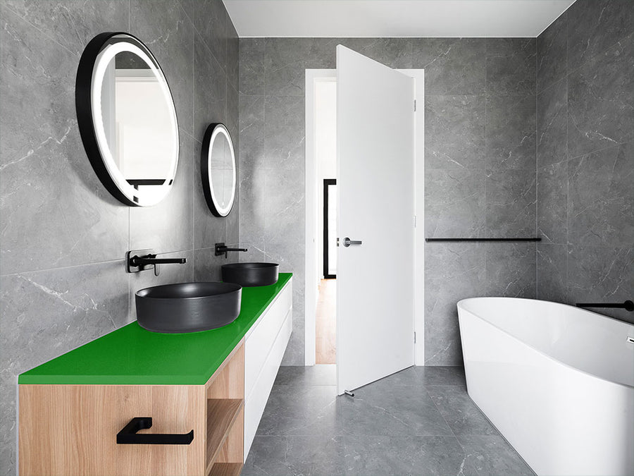 Rwraps™ Gloss Metallic Dark Green Bathroom Countertop Wraps