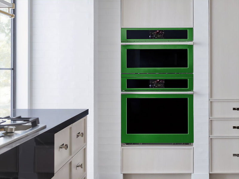 Rwraps Gloss Metallic Dark Green DIY Built-In Oven Wraps