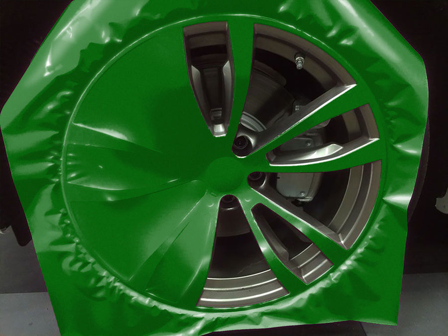 Rwraps™ Gloss Metallic Dark Green Custom Wheel Installation Process