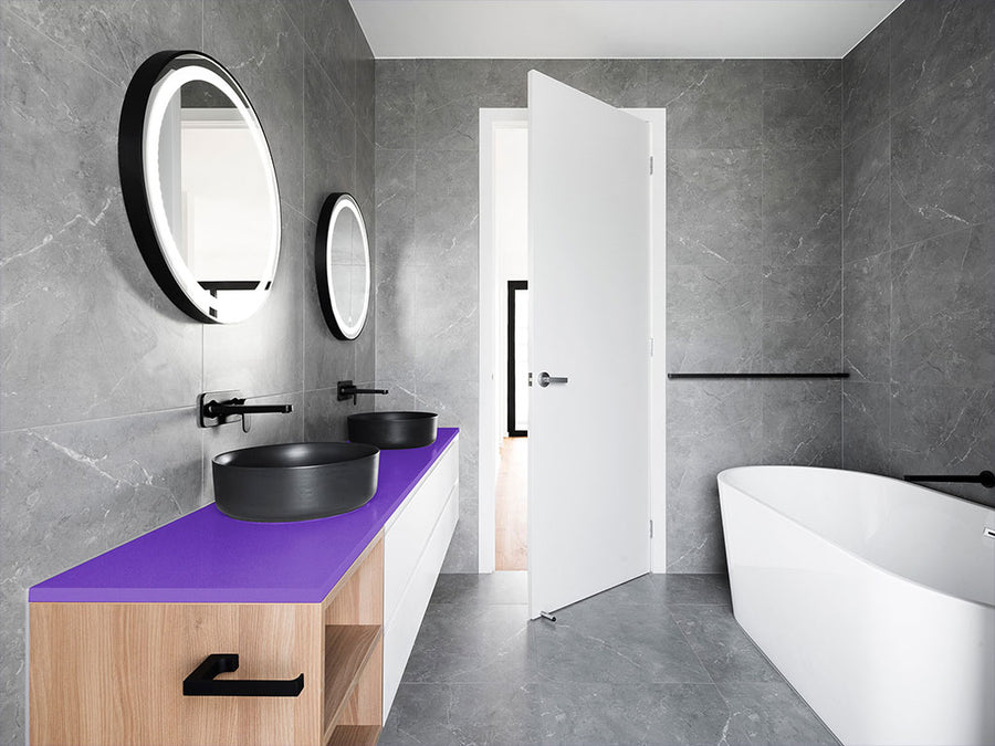 Rwraps™ Gloss Metallic Dark Purple Bathroom Countertop Wraps
