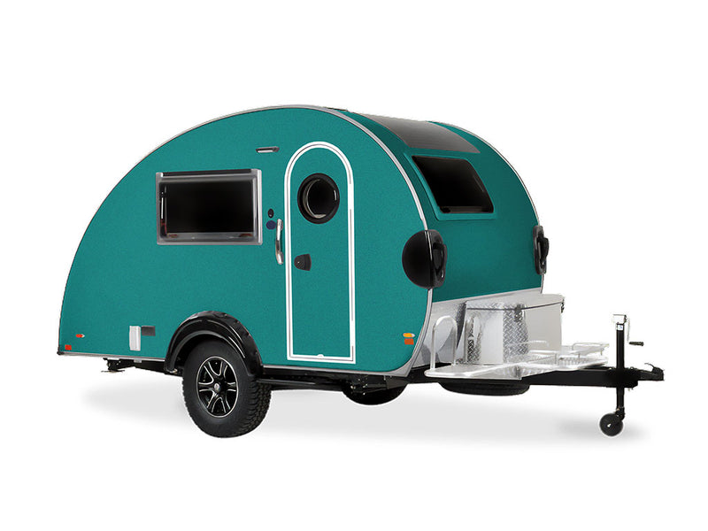 Rwraps Gloss Metallic Emerald Green DIY Tear Drop Trailer Wraps