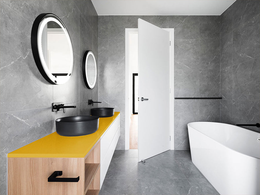Rwraps™ Gloss Metallic Gold Bathroom Countertop Wraps