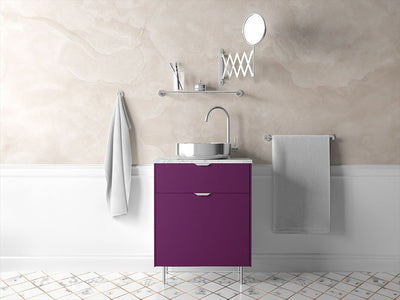 Rwraps™ Gloss Metallic Grape Bathroom Cabinet Wraps