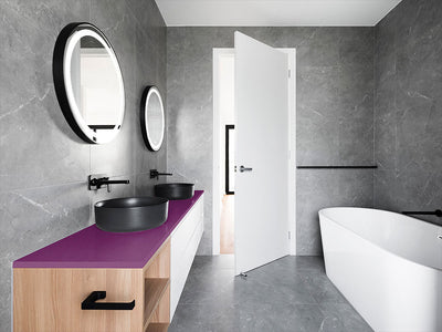 Rwraps™ Gloss Metallic Grape Bathroom Countertop Wraps