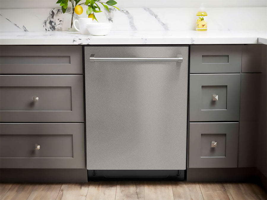 Rwraps™ Gloss Metallic Gray Dishwasher Wraps