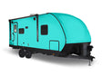 Rwraps Gloss Metallic Lake Blue Travel Trailer Wraps