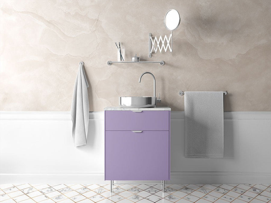 Rwraps™ Gloss Metallic Light Purple Bathroom Cabinet Wraps