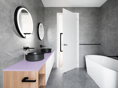 Rwraps™ Gloss Metallic Light Purple Bathroom Countertop Wraps