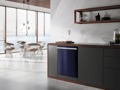 Rwraps™ Gloss Metallic Midnight Blue Wrapped Dishwasher Example
