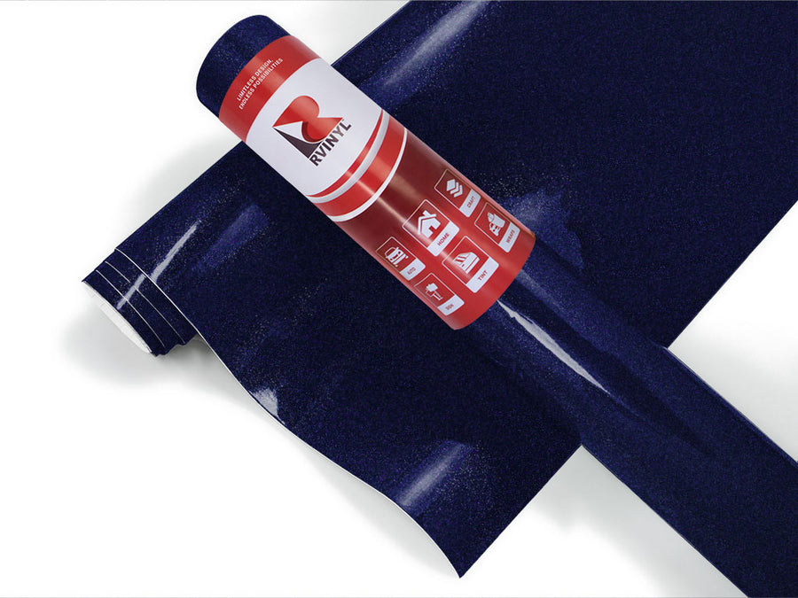 Rwraps Gloss Metallic Midnight Blue Boat Wrap Color Film