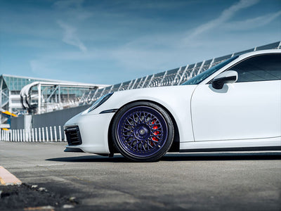 Rwraps™ Gloss Metallic Midnight Blue Wrapped Rim Example