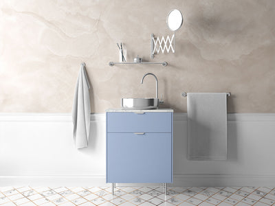 Rwraps™ Gloss Metallic Mist Blue Bathroom Cabinet Wraps