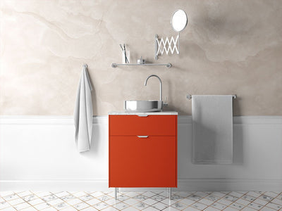 Rwraps™ Gloss Metallic Orange Bathroom Cabinet Wraps