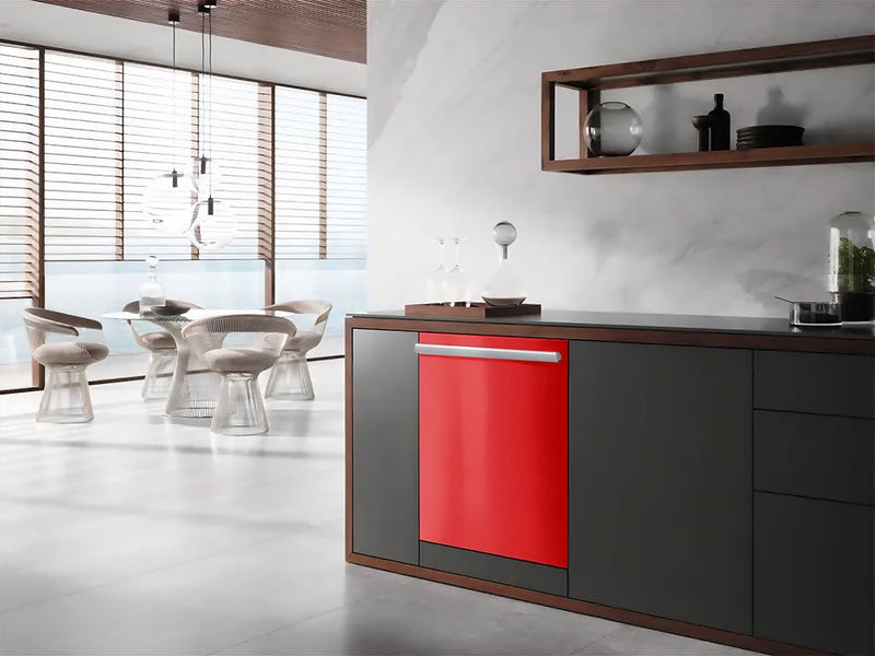 Rwraps™ Gloss Metallic Red Wrapped Dishwasher Example