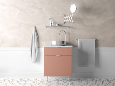 Rwraps™ Gloss Metallic Rose Gold Bathroom Cabinet Wraps