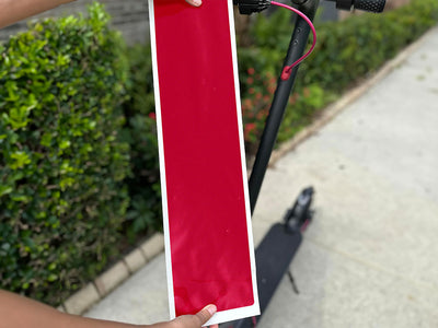 Rwraps Gloss Metallic Rose Red DIY Electric Scooter Wraps