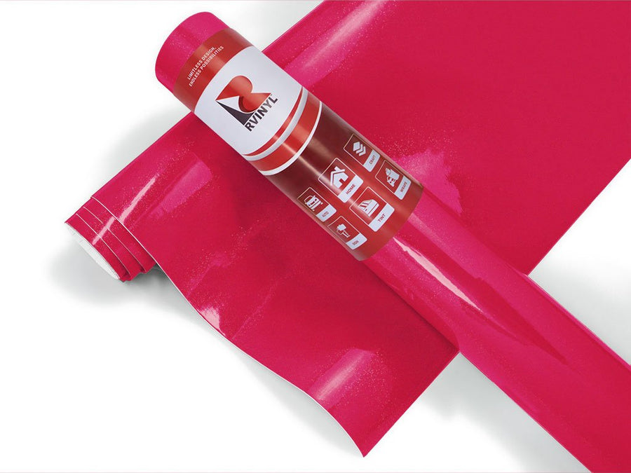 Rwraps Gloss Metallic Rose Red Ranget Wrap Color Film
