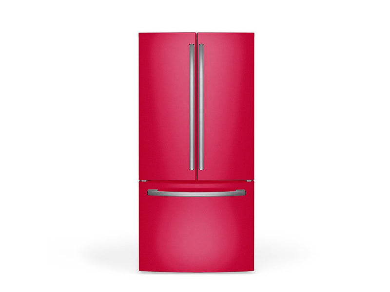 Rwraps Gloss Metallic Rose Red DIY Built-In Refrigerator Wraps
