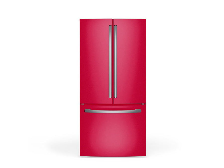 Rwraps Gloss Metallic Rose Red DIY Built-In Refrigerator Wraps