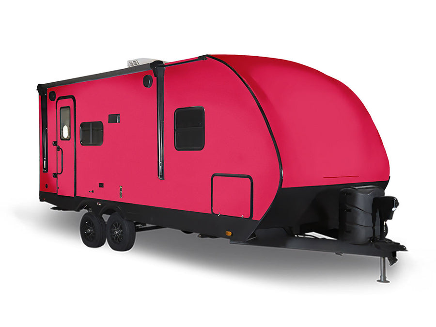 Rwraps Gloss Metallic Rose Red Travel Trailer Wraps