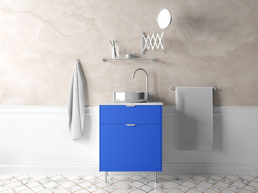 Rwraps™ Gloss Metallic Sapphire Bathroom Cabinet Wraps