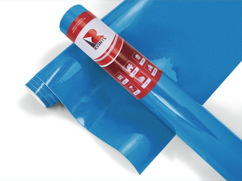 Rwraps Gloss Metallic Sea Blue Truck Camper Wrap Color Film