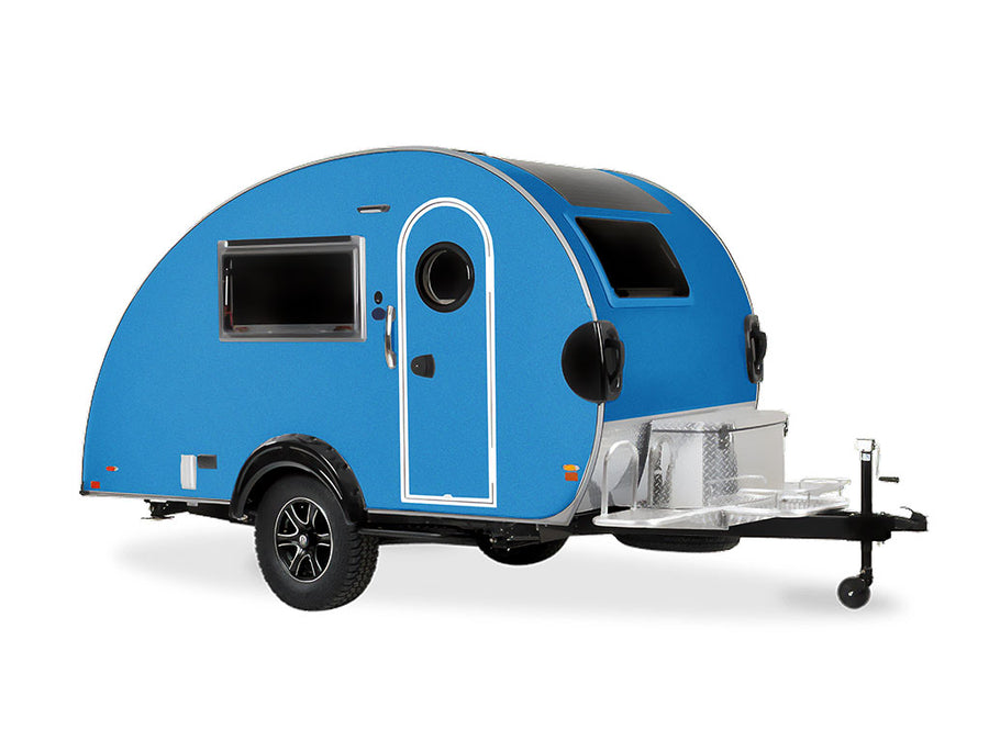 Rwraps Gloss Metallic Sea Blue DIY Tear Drop Trailer Wraps